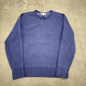 WALLACE & BARNES HERITAGE FLEECE PAINTERS BLUE CREWNECK SWEATSHIRT SIZE MEDIUM